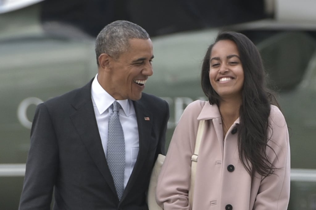 Malia has had quite a few adorable moments with her dad over the years, and this giggly conversation between them in April 2016 as they boarded Air Force One is one of their cutest.