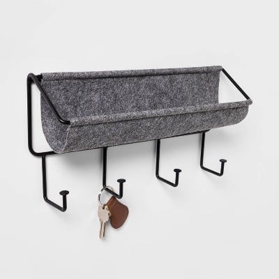 Project 62 Small Felt Organizer With Decorative Hooks