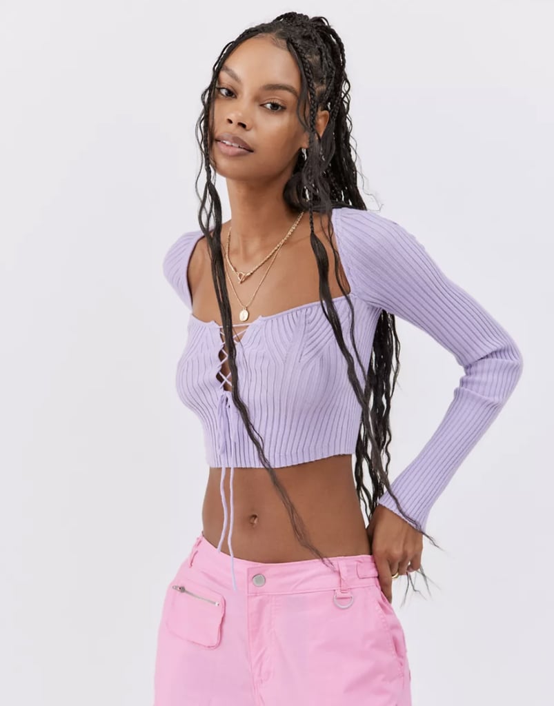 Urban Outfitters Elianna Lace-Up Sweater