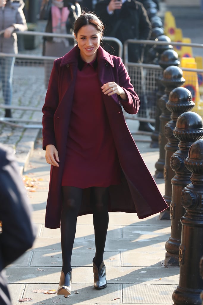 Meghan Markle's Burgundy Dress November 2018