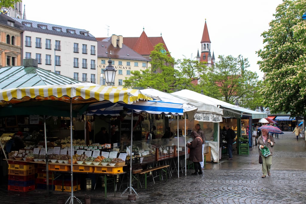If you're exploring Munich with a group or several others who all have distinctively different palates, swinging by the Viktualienmarkt is a must. What originated as a small farmers market has since evolved to a popular daily market for fresh food and delicatessen. 
Known for offering exotic ingredients and a wide variety of fruits, veggies, and prepared gourmet food, this market houses 140 stalls and shops ready to appease any and all taste buds. So be sure to come here hungry!