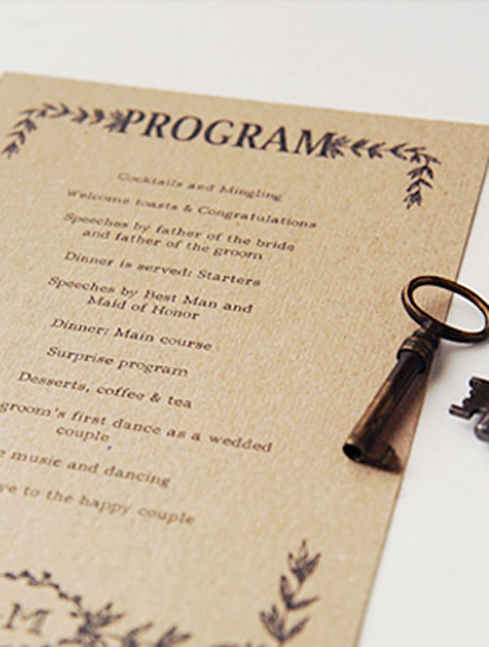 Hand Illustrated Rustic Wedding Program 17 Unique And