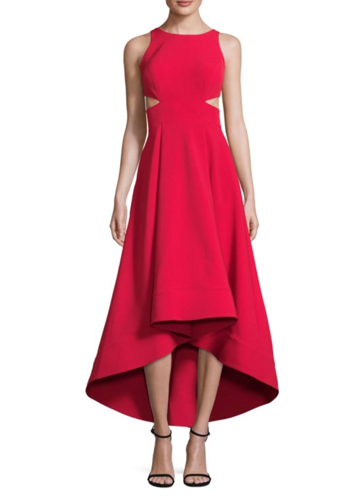 Aidan Mattox Crepe Hi-Lo Gown