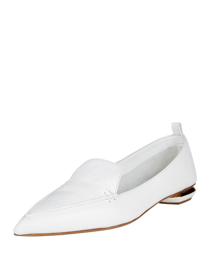 Nicholas Kirkwood Pebbled Leather Point-Toe Loafer ($425)