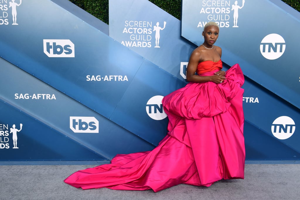 Cynthia Erivo's Pink and Red Gown at the SAG Awards 2020