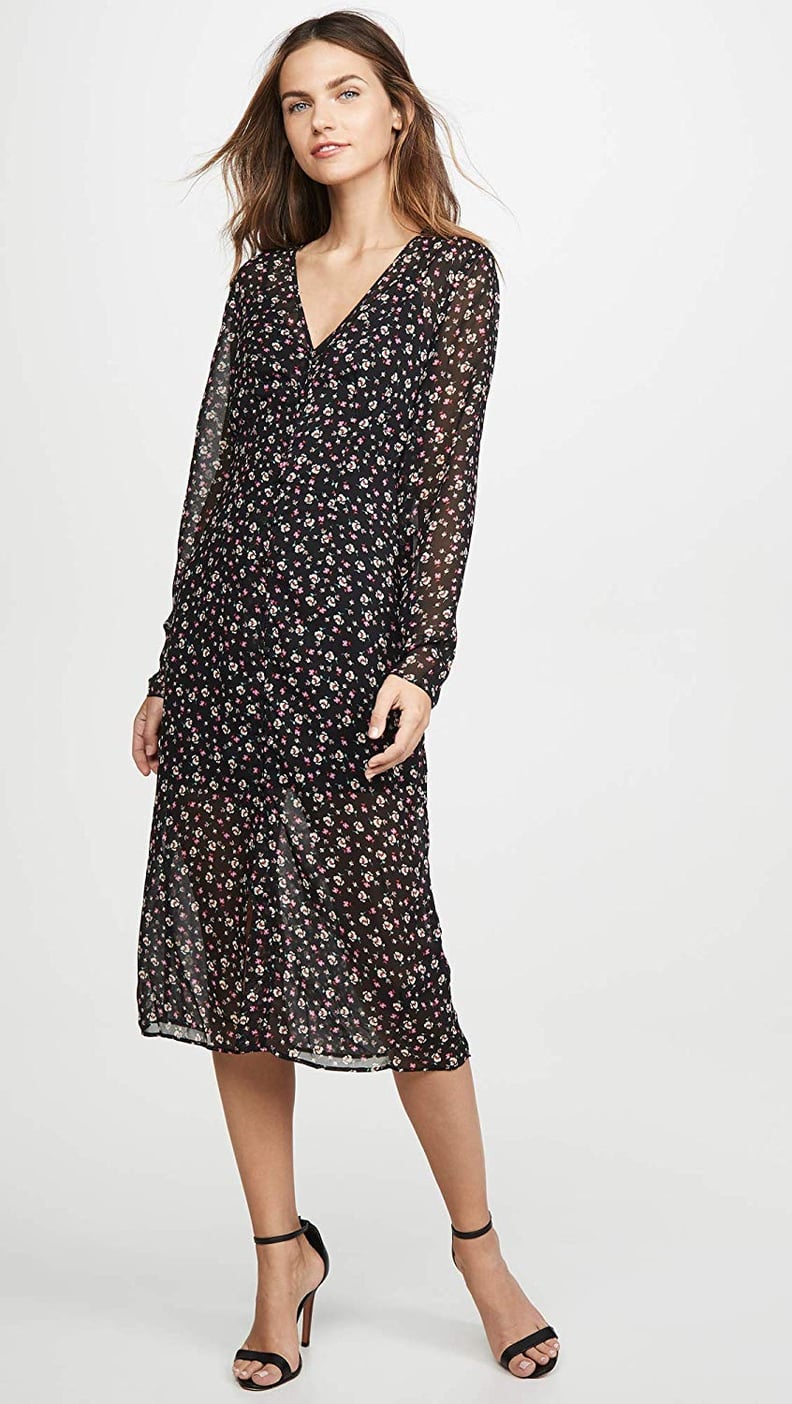 The Fifth Label Current Long-Sleeve Midi Wrap Dress