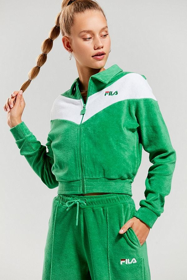 Fila + UO Nox Velour Track Jacket