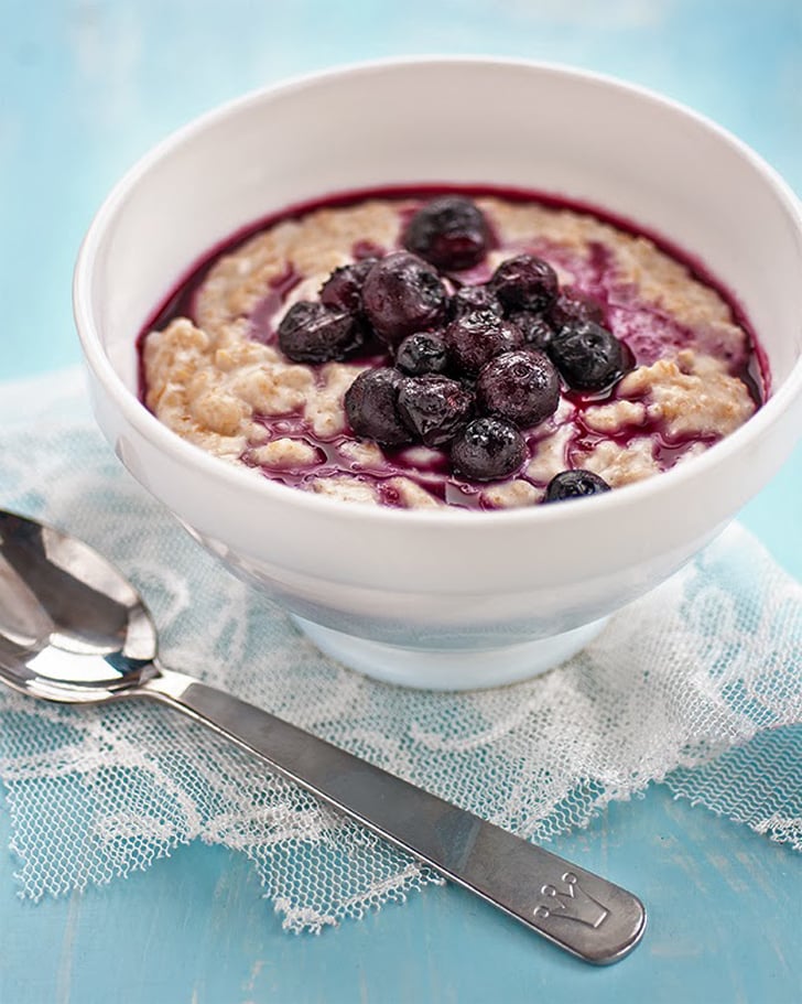 Coconut Oatmeal With Blueberry Compote