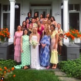 This Bride's Sheer-Sleeved Wedding Gown Is Covered in Mesmerizing Yellow Daisies
