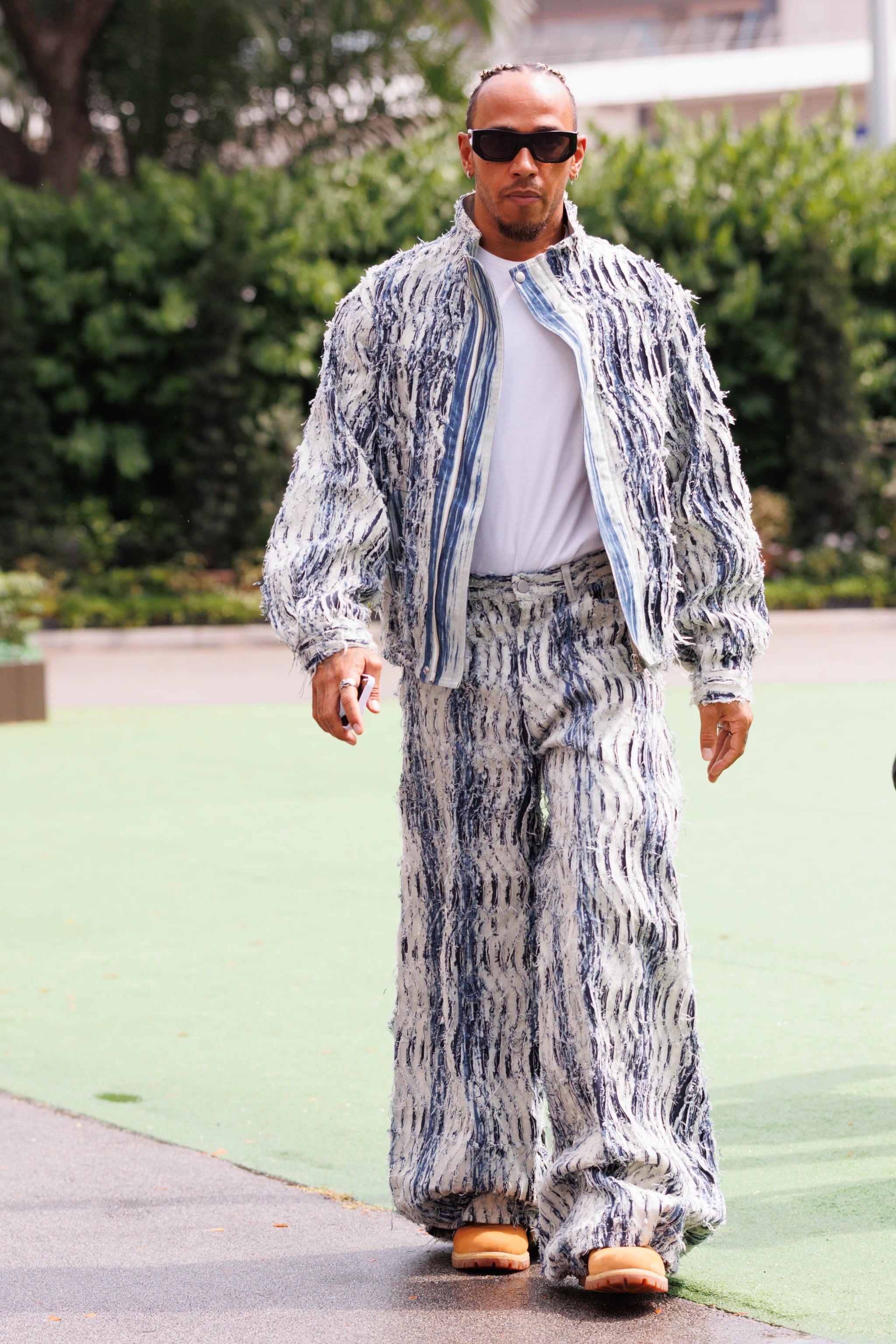 Lewis Hamilton Brings His Fashionable Style to F1's Belgian Grand