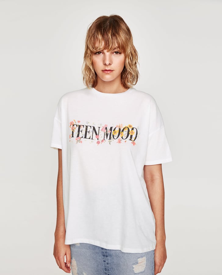 Zara Slogan T-Shirt | Gigi Hadid's Time to Dance Top | POPSUGAR Fashion ...