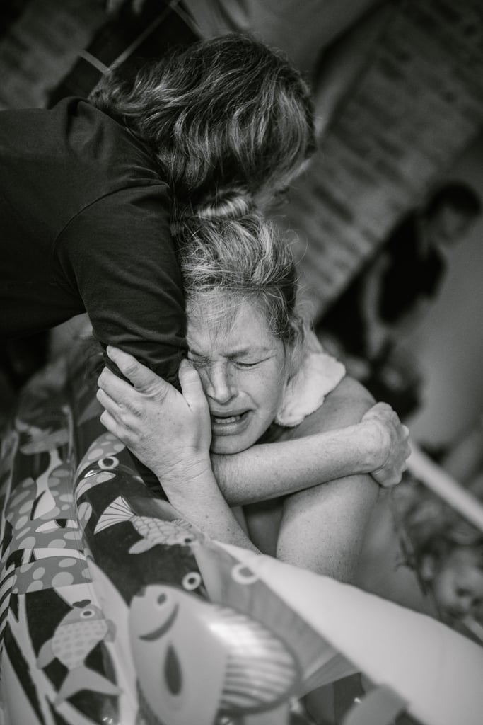 Mom Breastfeeding During Childbirth
