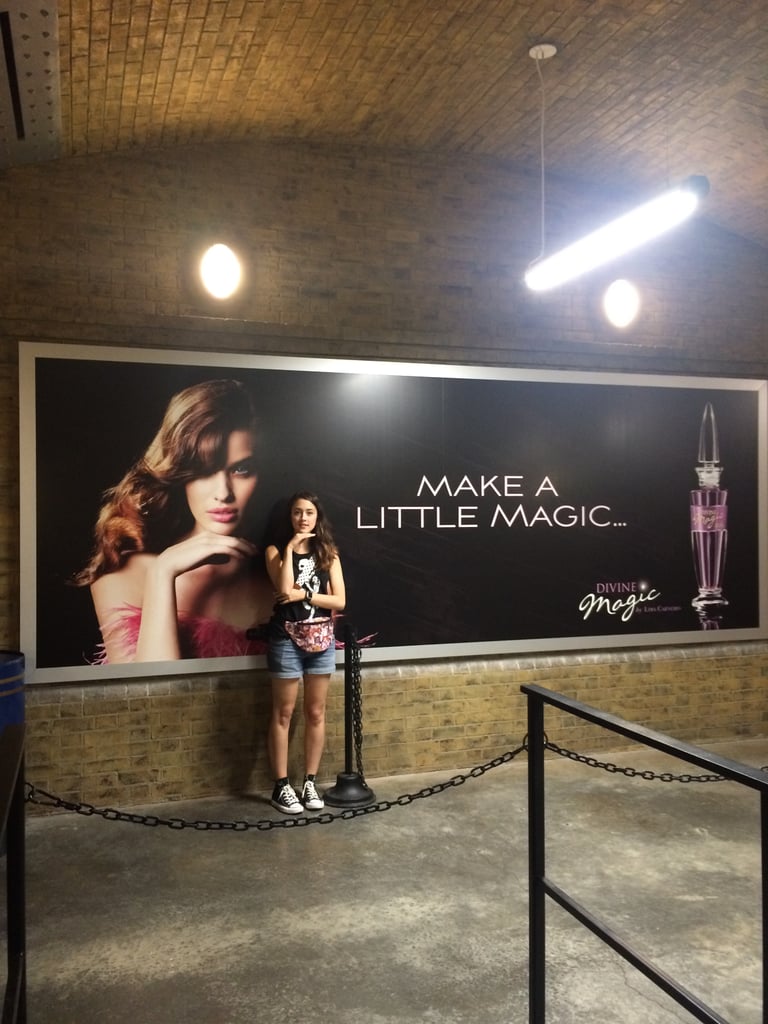 The advertisement inside of King's Cross station is like the one from the Half Blood Prince film.