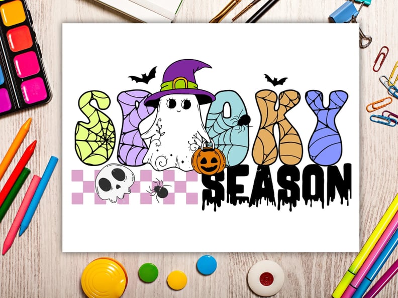 Halloween Coloring Pages For Adults That Are Cute and Retro