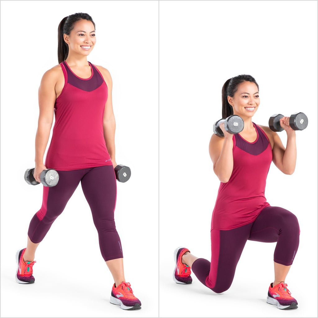 Split Squat With Bicep Curl