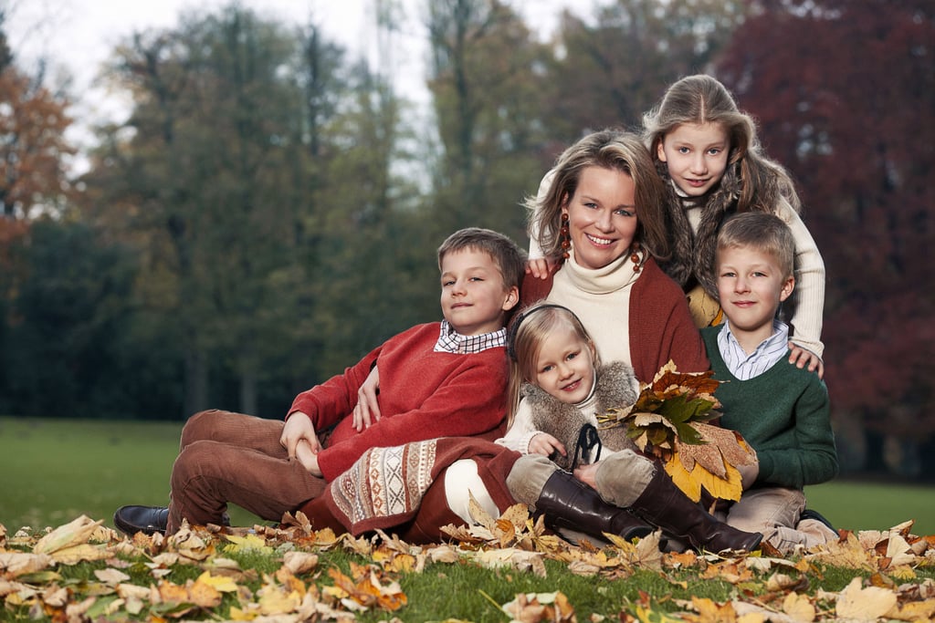 In 2013, Queen Mathilde (then a Princess) shared this adorable family portrait with the world.