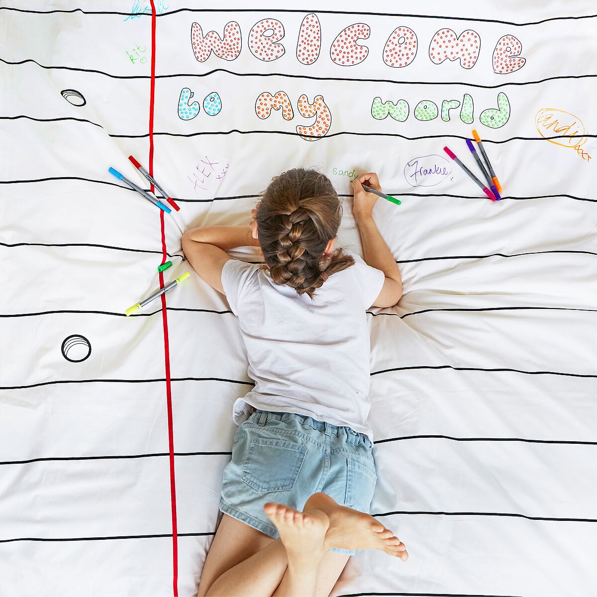 Washable Doodle Bedding