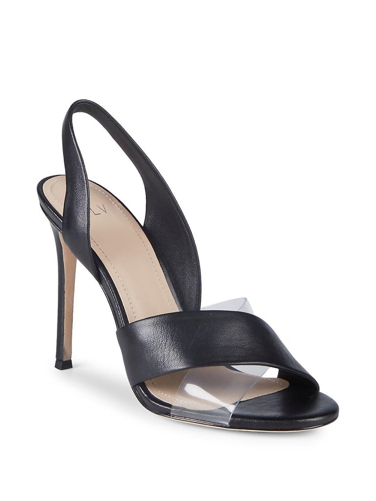 Pour La Victoire Elly Leather & PVC Slingback Sandals | Kourtney ...