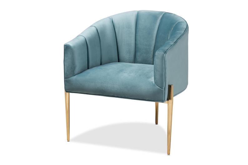 Maiti Velvet Fabric Upholstered Accent Chair