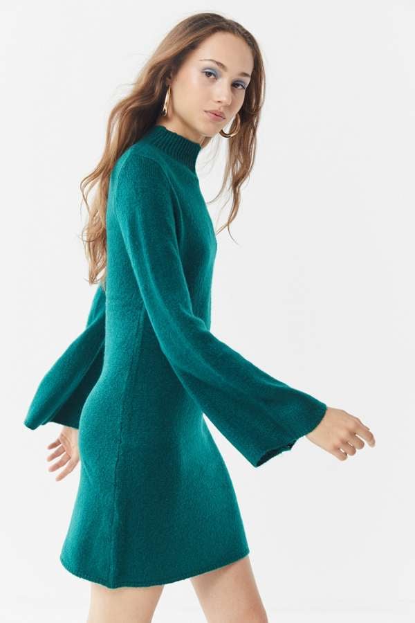 Bardot Tash Bell-Sleeve Sweater Dress | Best Long-Sleeved Dresses ...