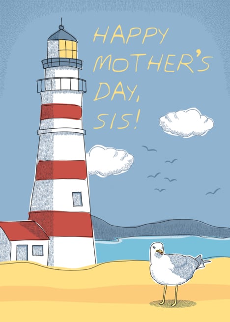 Happy Mother’s Day Sis! Lighthouse Card