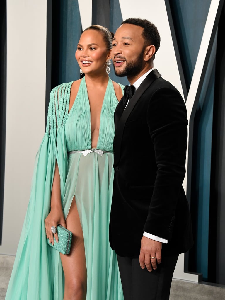 Chrissy Teigen's Dress at the Vanity Fair Oscars Party 2020