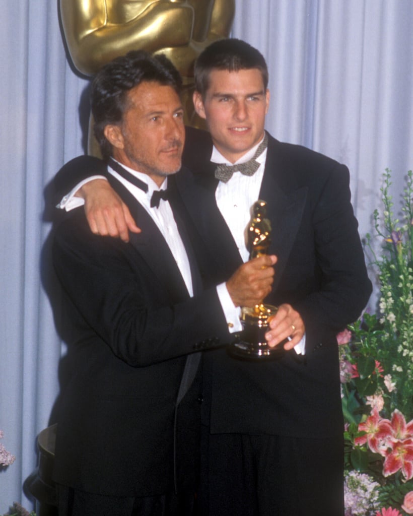 Tom Cruise got together with Dustin Hoffman to celebrate their Oscar in March 1989.