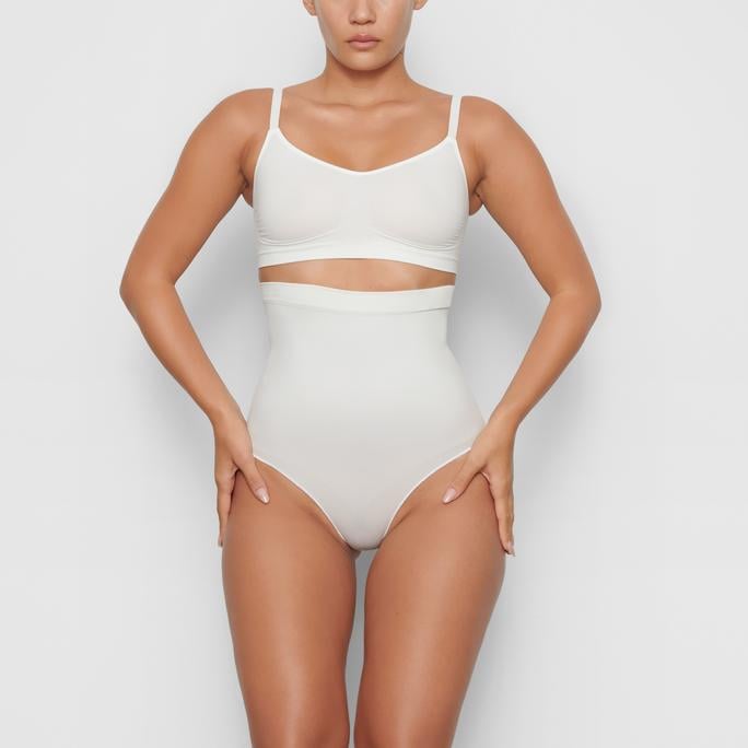 Skims Sculpting High Waist Brief in Marble, A Skims Shapewear Collection  For Brides Has Arrived, and Yes, There's Something Blue