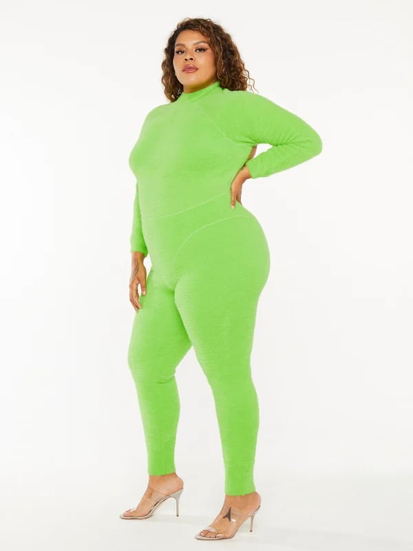 Savage X Fenty Fluff It Up Catsuit in Green
