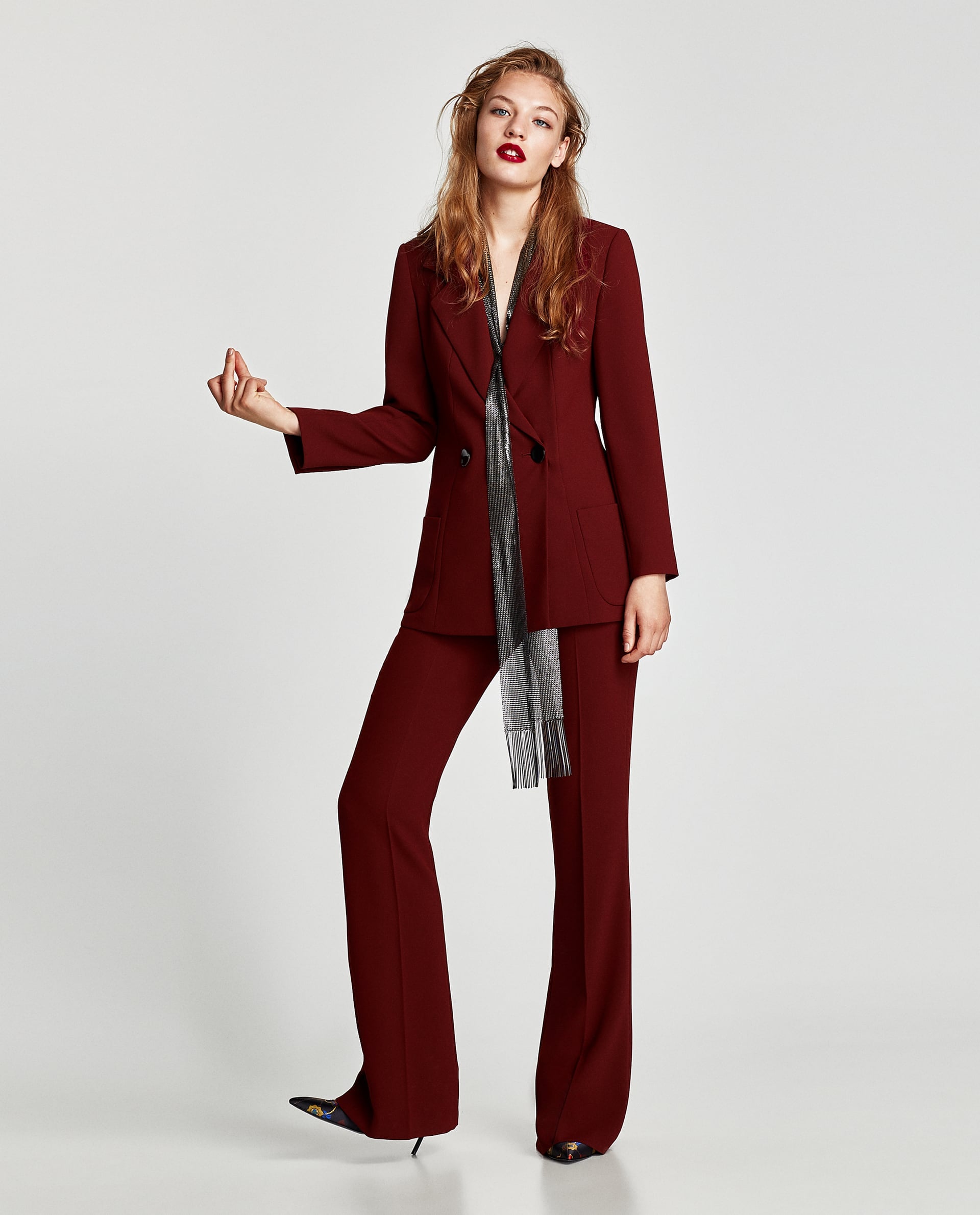 red suit zara