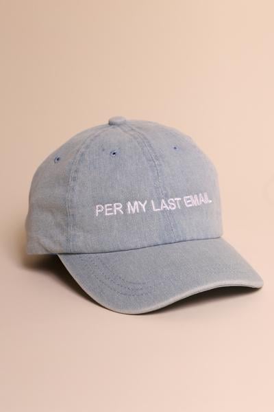 Intentionally Blank Per My Last Denim/Wht