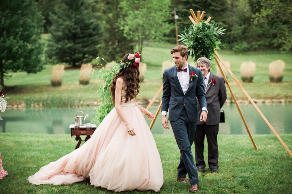 Woodsy Pink Bohemian Wedding