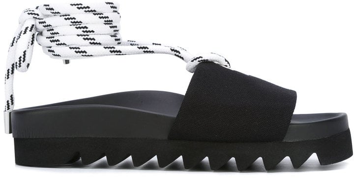 The Joshua Sanders rope sailor sliders ($230) are poolside-friendly.