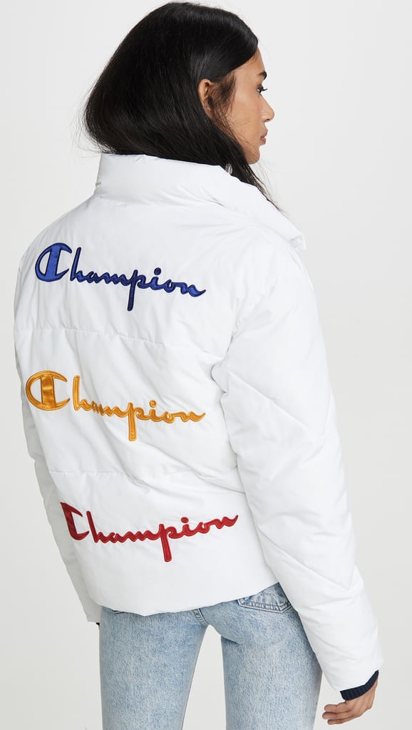 Champion Premium Reverse Weave Back Script Puff Jacket