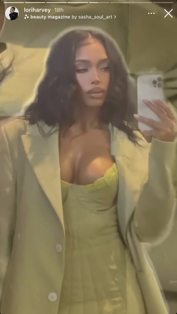 Lori Harvey's Green GCDS Dress and Blazer