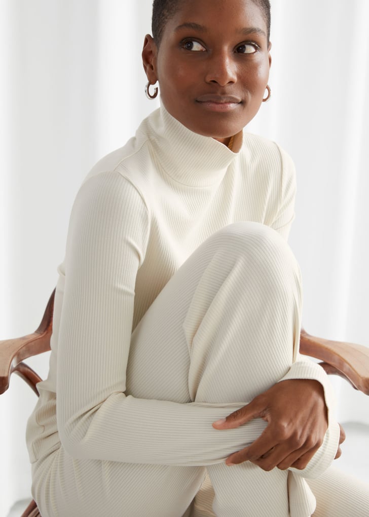 fitted turtleneck outfit