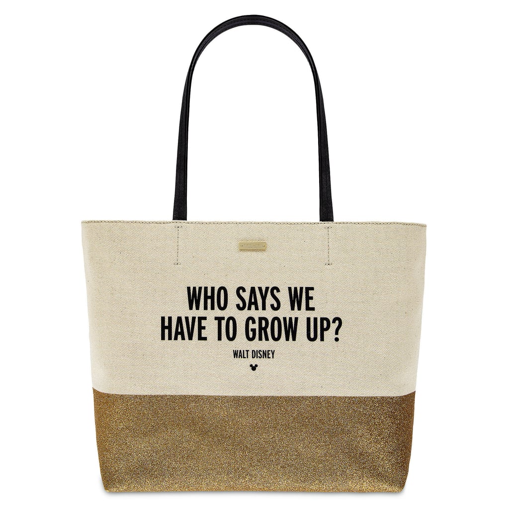 Grow Up Canvas Glitter Tote by Kate Spade New York | Kate Spade Finally  Dropped That Glittery Disney Collection, and We Want Every Single Bag |  POPSUGAR Fashion Photo 10