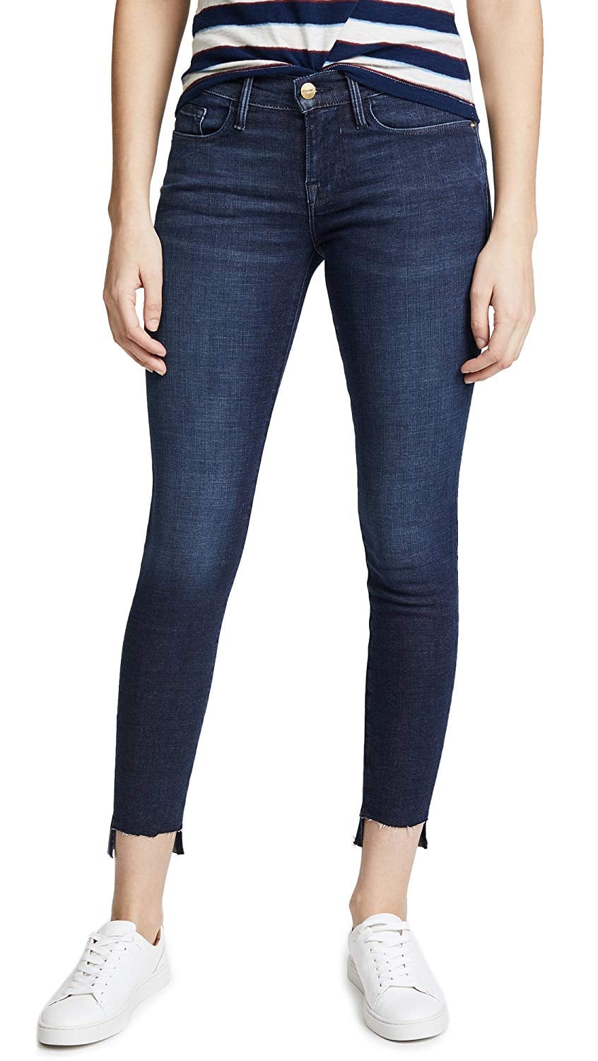 Frame le skinny de jeanne stagger hem jeans clearance