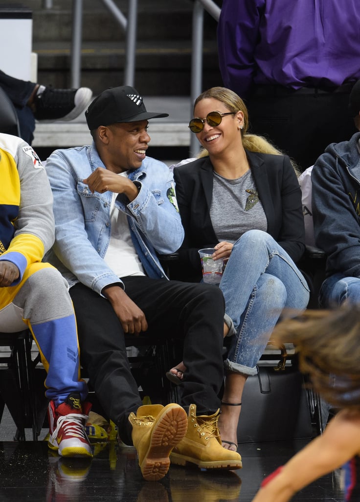Beyonce and Jay Z at LA Clippers Game February 2016
