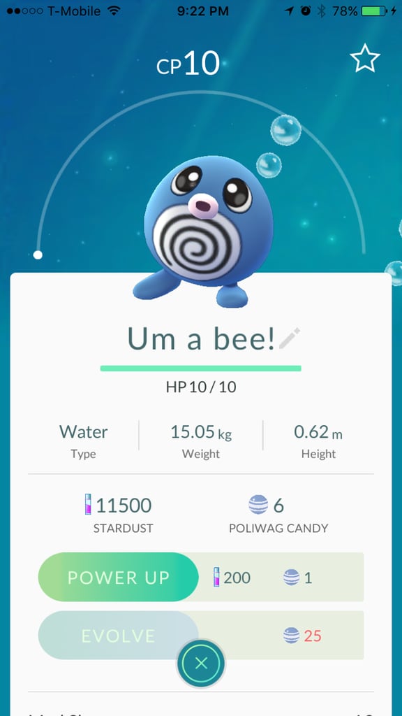 Poliwag aka "Um a bee!"