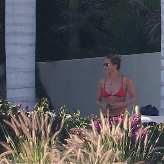 Jennifer Aniston Red Bikini in Mexico
