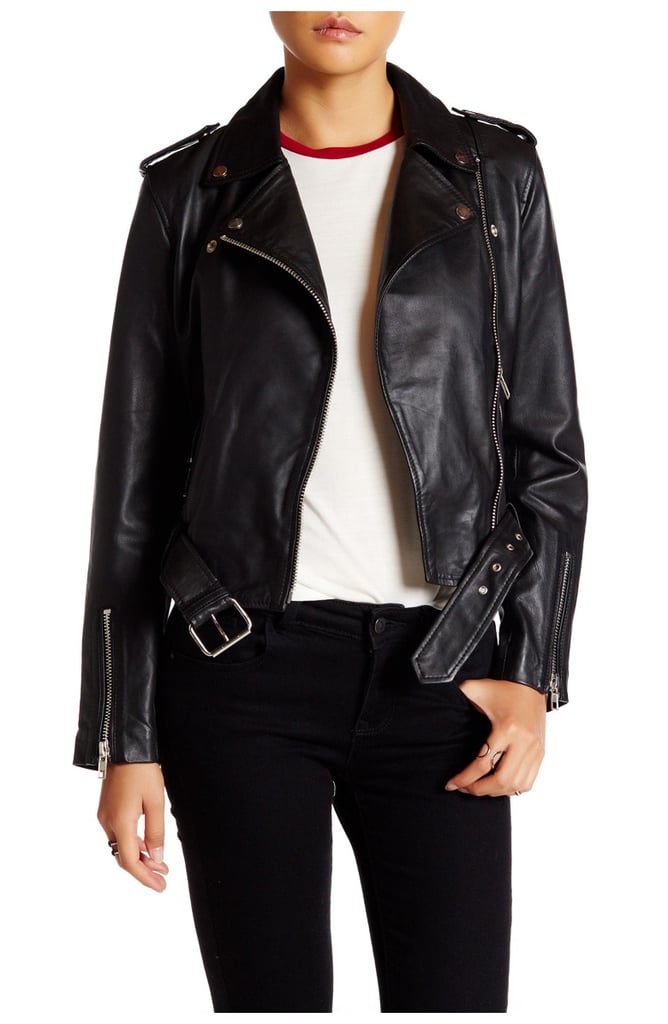 A Leather Jacket: Walter Baker Allison Leather Moto Jacket