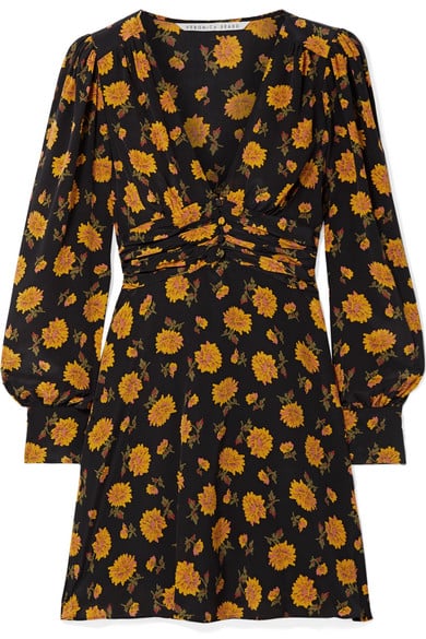 Veronica Beard Marion Floral-Print Silk Crepe De Chine Mini Dress