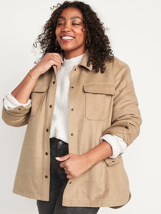 Old Navy Transitional Brushed-Twill Shacket