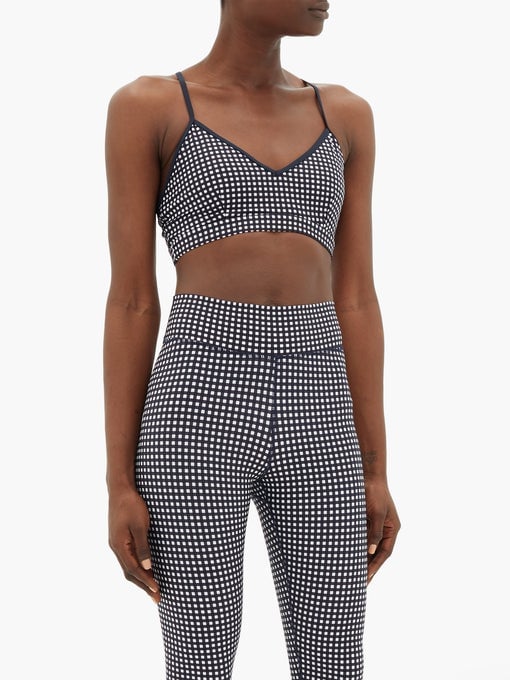 The Upside Andie Gingham-Print Sports Bra