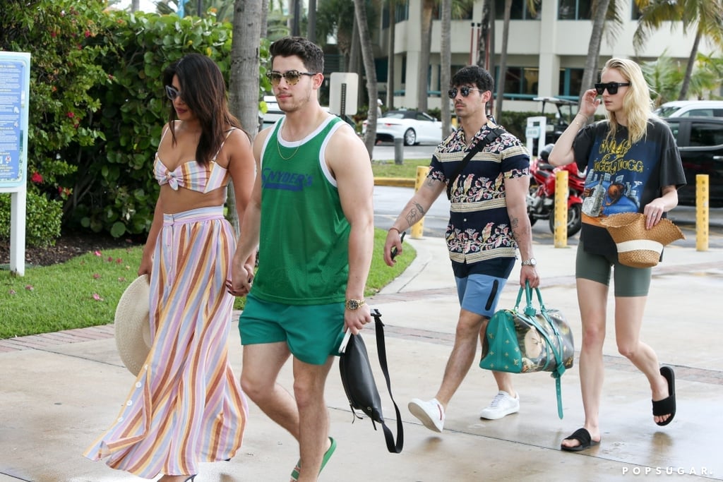 Priyanka Chopra Crop Top With Nick Jonas in Miami