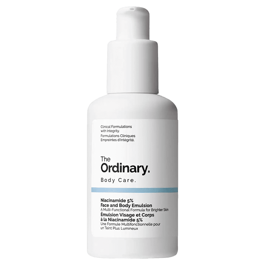 The Ordinary Niacinamide 5% Face & Body Emulsion ($14)
Niacinamide is one of our favorite all-purpose ingredients. Best known for its hydrating and brightening abilities, The Ordinary Niacinamide 5% Face & Body Emulsion exceeds expectations by also helping to smooth dull skin texture. This multifunctional emulsion works for the face and body, evening skin tone from head to toe. Bonus: it's safe to use with most acne treatments — a perfect follow-up to your clay mask. So, where does it fit into your routine? Think of it as a full-body serum, applied before your go-to lotion or oil.