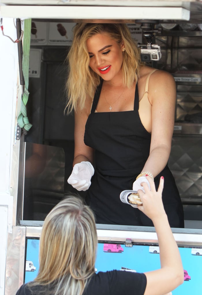 Khloe Kardashian Serving Ice Cream in LA June 2016