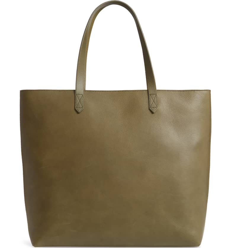 Madewell Zip Top Transport Leather Tote