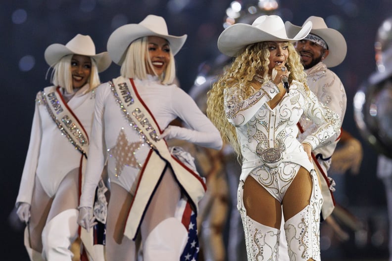  Beyoncé performs at halftime during an NFL football game between the Baltimore Ravens and the Houston Texans, at NRG Stadium on December 25, 2024 in Houston, Texas. (Photo by Brooke Sutton/Getty Images)